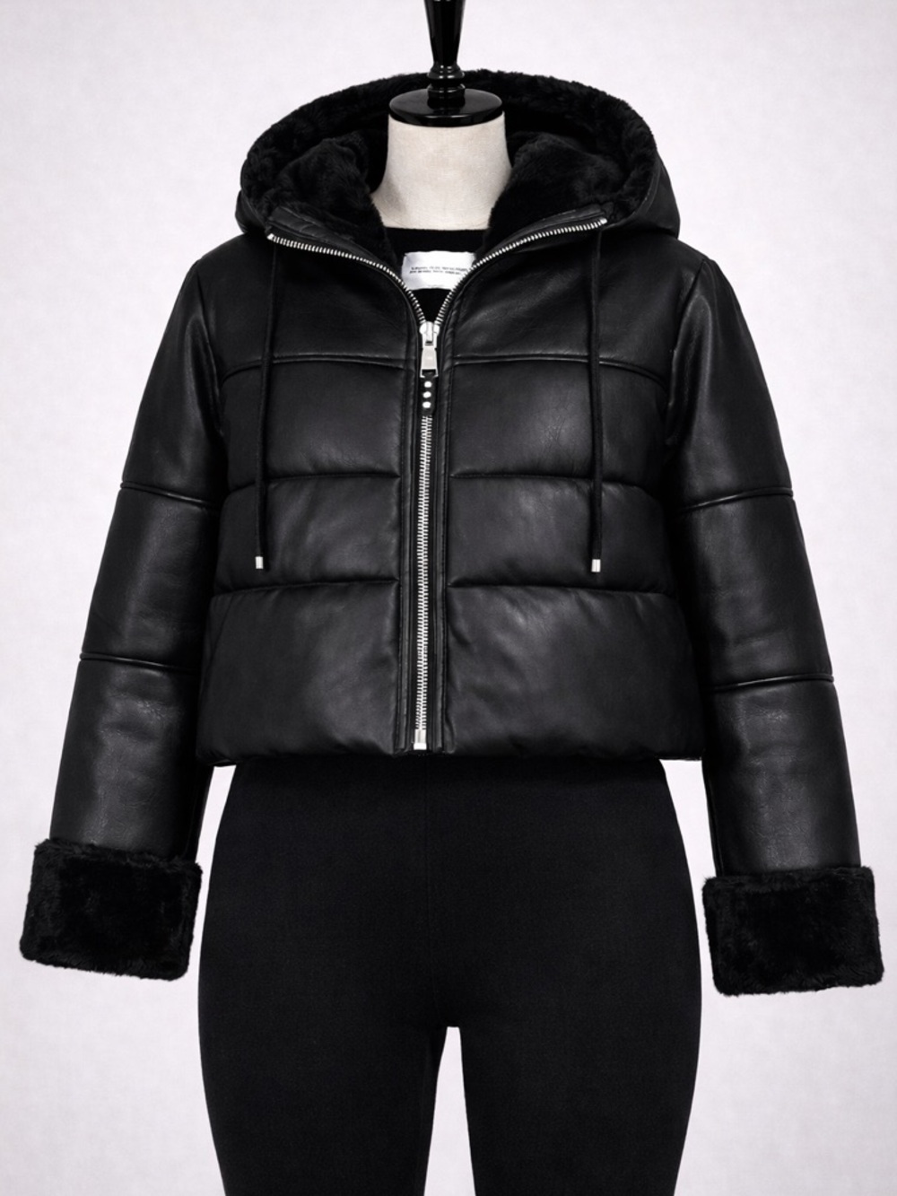 Rebecca Minkoff Black Puffer Jacket with Hood